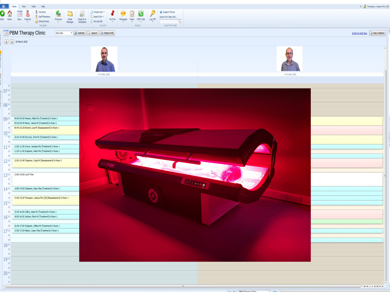 NovoTHOR Whole Body PBM Therapy Light Bed Appointments